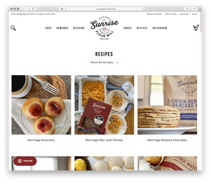 Recipes page
