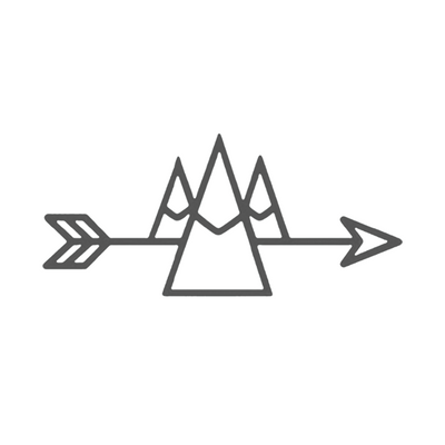 bare logo icon of a mountain